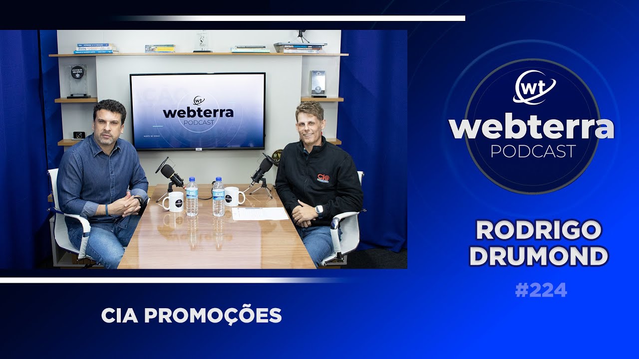 No episódio 224 do WebTerra podcast, recebemos Rodrigo Drumond, da Cia Promoções
