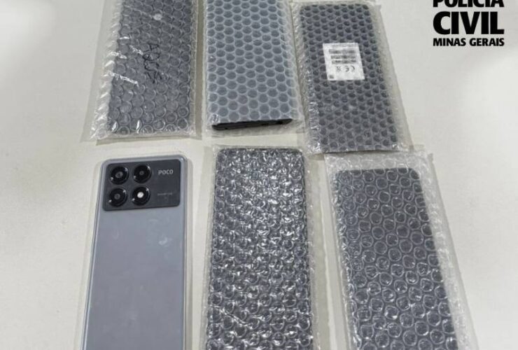 Celulares serão restituídos aos proprietários - Foto: Polícia Civil de Minas Gerais / Divulgação