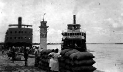 Porto de Januária, em 1940 - Foto: Arquivo Pessoal/Claudionor Carneiro