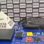 Material furtado foi apreendido pela PM