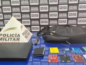 Material furtado foi apreendido pela PM