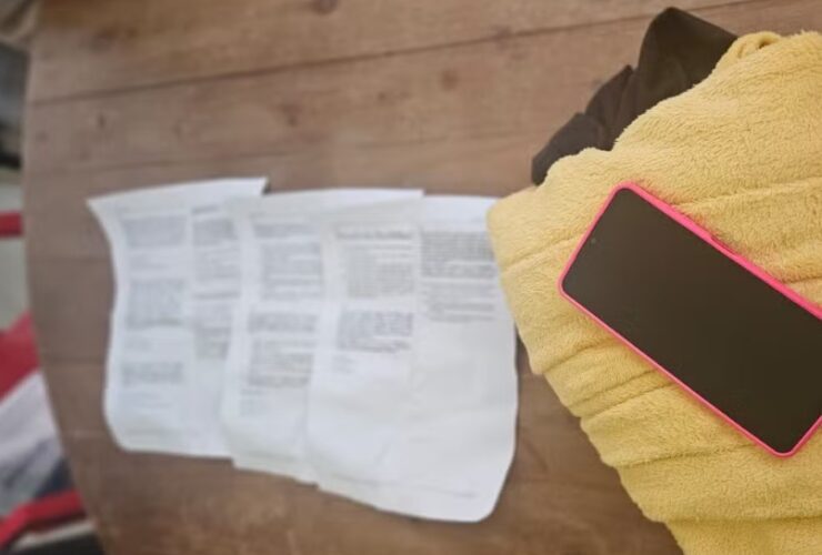 Celular, anotações e folhas do caderno de resposta foram apreendidas
