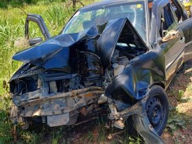 Carro envolvido no acidente