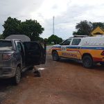 Caminhonete apreendida na operação policial em Francisco Sá.