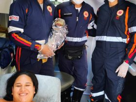 Bebê nasceu dentro de ambulância do Samu - Foto: Divulgação / Samu