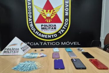 Seis suspeitos foram presos, em Montes Claros - Foto: Polícia Militar/Divulgação