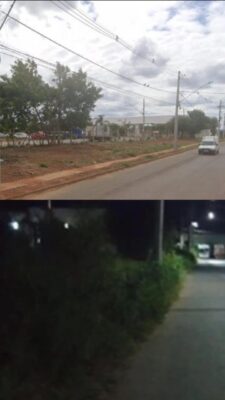 Antes e depois da Avenida Projetada A - Foto: Arquivo Pessoal/Morador