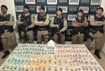 PM recuperou dinheiro de assalto - Foto: Divulgação/Polícia Militar