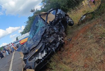 Batida entre veículos ocorreu de frente, na MGC-135 - Foto: Divulgação/Samu