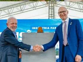 Presidente Lula com o CEO da Novo Nordisk, Lars Fruergaard Jørgensen - Foto: Divulgação/Redes Sociais