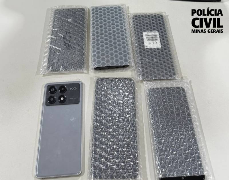 Celulares serão restituídos aos proprietários - Foto: Polícia Civil de Minas Gerais / Divulgação