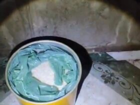 Lata de arroz com entorpecentes