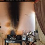 Panela esquecida no fogão provocou incêndio