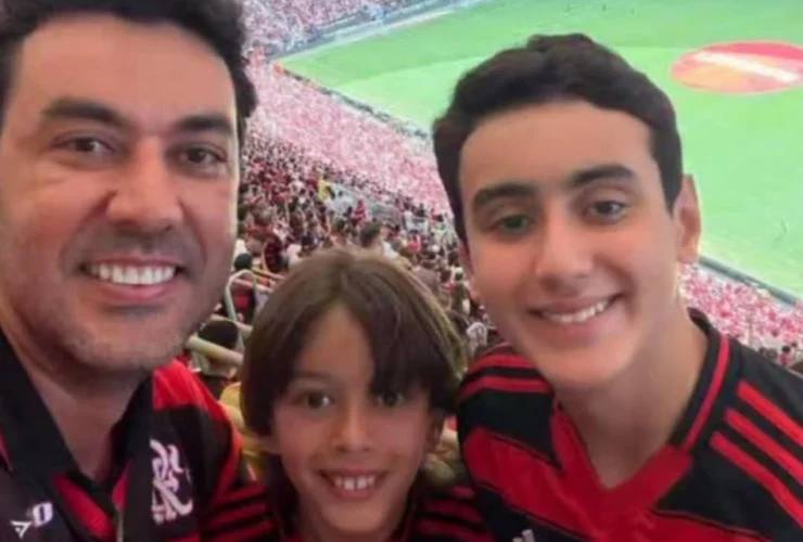 Thales com os filhos, Benício e Miguel - Foto: Divulgação/Redes Sociais