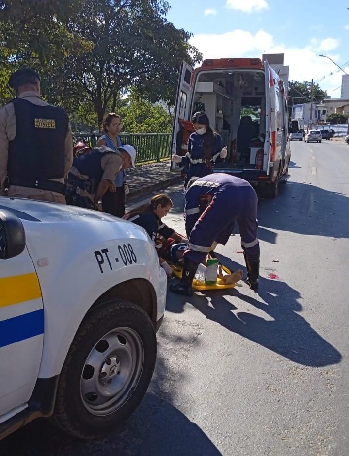 Motociclista fica ferido em acidente na Av. José Correia Machado - Foto: MCTrans/Divulgação